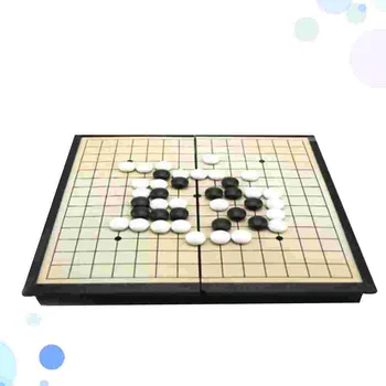 1 Комплект Магнитни шах Go, Пътна сгъваема набор от настолни игри, магнитни играчки, шах, ранното обучение за домашни пътуване