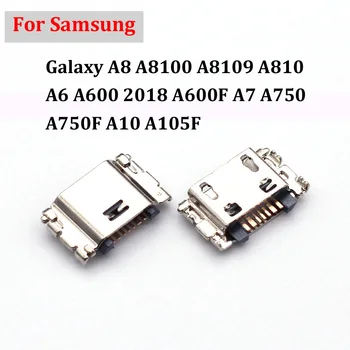 10 бр. Usb конектор за зареждане на Samsung Galaxy A8 A8100 A8109 A810 A6 A600 2018 A600F A7 A750 A750F A10 A105F Зарядно устройство докинг порт