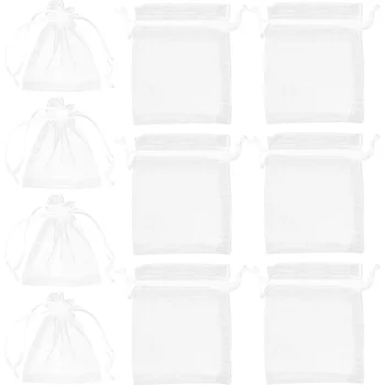 100 Бр. Подаръчен пакет, чанта за съвсем малък, Мрежести торбички за съхранение, за печат на Малки пликове за бижута 2x3