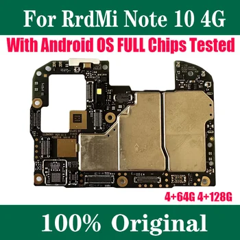 100% Оригинална дънна платка за Redmi Note Версия 10 4G Добре тествана, работи изцяло, отключена Такса логическа схема на дънната платка