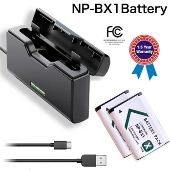 1600 ма батерия NP-BX1 NP BX1 Bx1 батерия + Бързо зарядно устройство, Кутия за съхранение на карти памет на Sony ZV-1 ZV-1F DSC-RX100 WX500 HX300 AS300 M3 M2