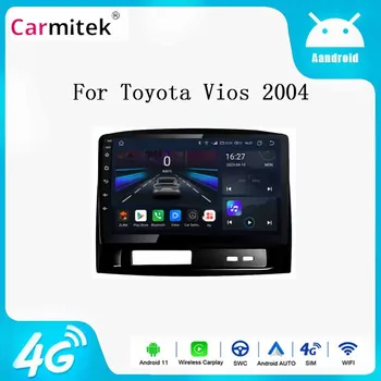 2 Din Android 10,0 Автомобилен радиоприемник за Toyota Vios 2004 Авто видео мултимедиен плейър GPS Навигация без да се 2Din DVD