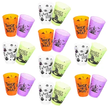 20 броя Пластмасови чашки за Хелоуин, Творческа фантазия чаши за Пиене, за многократна употреба, чаши, украса
