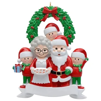 2022 Коледна украса, Персонални Семейни 2D Акрилни Дядо Коледа, Коледна Елха, Висящи Украшение Noel Навидад Home Decor