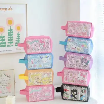 2023 Sanrio Косметичка Kawaii HelloKitty Mymelody Kuromi Японската Нова Дамска чанта за Пране Сладко Чанта За Съхранение За Момичета Подарък