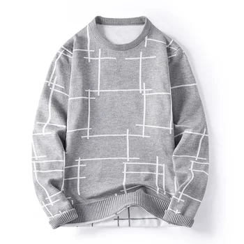 2023 Есенно-зимен мъжки пуловер, модерен пуловер с принтом, пуловер, висококачествени мъжки пуловер, Класически пуловер, случайни мъжки пуловер