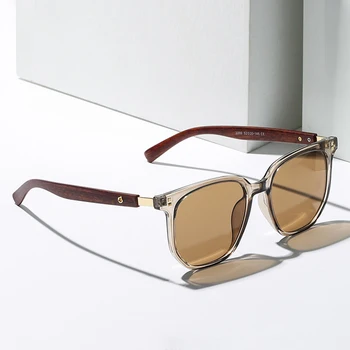 2023 Нови слънчеви очила в ретро стил, Женски крака от дърво, Квадратни очила С Uv400 защита от Дамски Класически очила за пътуване