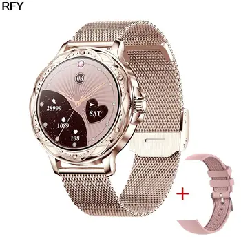 2023 новите смарт часовници дамски модни умен часовник фитнес-спортни часовници с БТ повикване на кръвното налягане на кислород дамски Ръчни часовници CF12