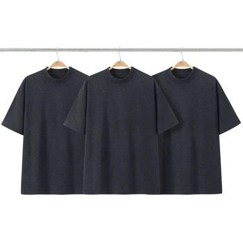 23SS, Нов стил, вградени диаманти тениска, Мъжки и женски черни тениски 1: 1, тениски