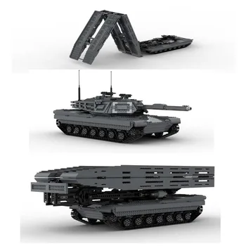 3081 бр. MOC RC Power Function M1 Abrams мост танк Строителни блокове Набор от играчки САМ модул за Обучение подарък за Рожден Ден за деца