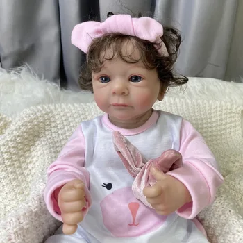 43 СМ Реалистична кукла Реборн Felicia Baby Reborn Силиконова Vinyl кърпа за тяло, меки играчки на допир за деца, Коледни украси