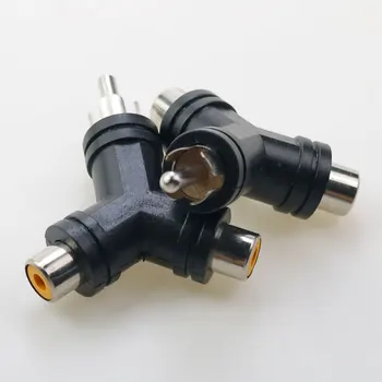 5 Бр 1/2 RCA lotus конектор за свързване на аудио и видео карта, DVD-високоговорител конектор за свързване на AV RCA Y-образно свързване на щепсела