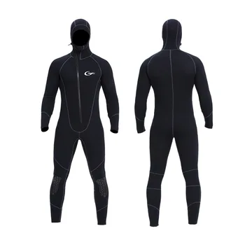 5 мм Водолазный костюм, цели предния капак с цип, Неопреновый топло водолазный костюм за гмуркане, Сърф, подводен бански за мъже