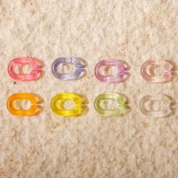 50 бр./опаковане. Универсално кух дизайнерски пръстен с прозрачна катарама, преливащи многоцветное Малко украса за нокти, аксесоари за маникюр 