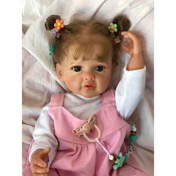 55 СМ Възстановената Кукла за най-малките Момичета, Силиконова Принцеса Бети, Реалистична Мека На Пипане Водоустойчива Кожа и Многопластова Живопис
