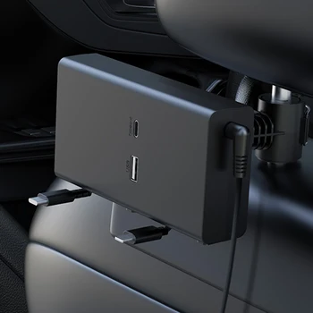 65 W PD Кола USB зарядно устройство Выдвижное за задното зарядно устройство за Бързо зареждане на Бързо зарядно устройство Двоен кабел Type C USB за iPhone 13 12 Huawei