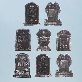 8 бр., имитация на пяна, надгробни паметници,, Надгробен камък за (случаен стил)