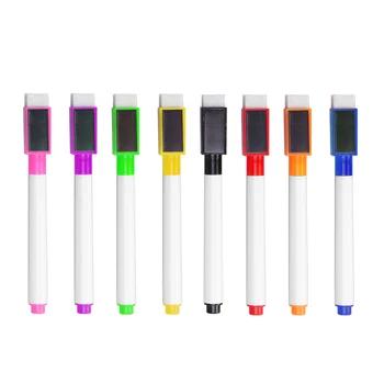 8 бр. мини-хладилник, многофункционални цветни преносими маркери за бяла дъска, 8 различни цвята, магнитна писалка за бяла дъска, на сухо