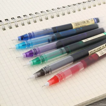 8 бр. цветни гел химикалки 0,5 мм, Европейски Стандарт, Вид на игла, бързо съхнещи Мастило химикалки за изпита, канцеларски материали, Ученически пособия