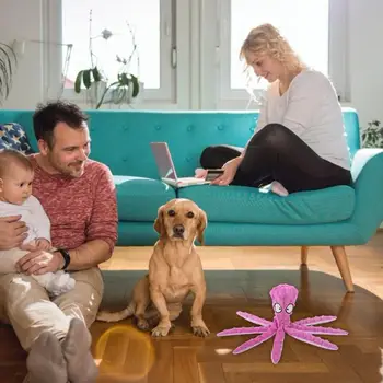 8 Краката на Октопода, Писклив пищялките за кучета, интерактивна играчка, сонар, нагоре апетит, Сонди, Просто За да хапят средни кучета голям размер