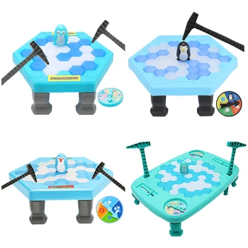ABS Мини-капан за пингвини, настолни игри, играчки за балансиране на лед, играчки за деца