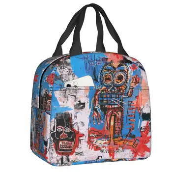 Basquiats-fiambrera térmica против Graffiti Art para mujer y niño, aislante fiambrera reutilizable, bolsas de mano para Picnic y tr