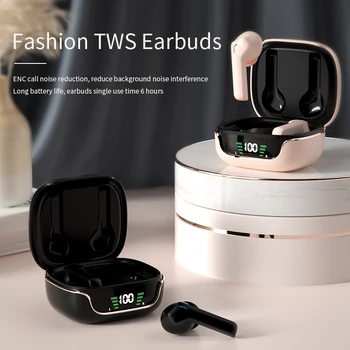 Bluetooth-съвместими слушалки V5.3 TWS True Wireless, ушите, водоустойчиви слушалки, стерео спортни слушалки