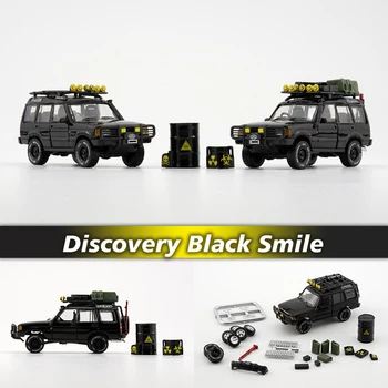 BM 1:64 1998 Discovery 1 Black Smile Малайзия Изложба Molded под натиска на Диорама Колекция Модели автомобили Миниатюрни Играчки Carros