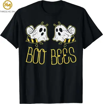 Boo Bees Смешни двойки, костюм за Хелоуин за възрастни, мъже, жени, детска тениска, Ежедневни дрехи с памучен аниме, тениска за всеки ден