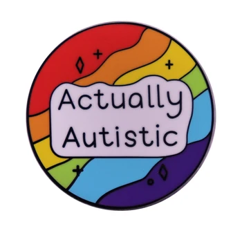 D1634 всъщност аутистическая эмалевая жени икона признаване на аутизъм Брошки на Ревера на дрехи на Жени за икони раници, Бижута, аксесоари