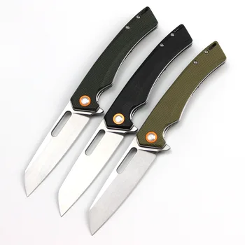 GT957 сгъваем нож с дръжка Micarta D2 нож, джобен подарък за оцеляване, спасителен инструмент EDC с шарикоподшипником, Нов походный ловен нож