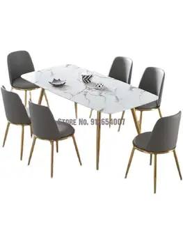 Ins Net Червен Модерен минималистичен стол за хранене в скандинавски стил с подсветка, домашен тоалетка със стол, Малък апартамент, дневна, трапезария