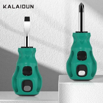 KALAIDUN Професионален набор от отвертки Прецизна кръстообразна бита с прорези, изолационен комплект отвертки с къса дръжка, ръчни инструменти за ремонт