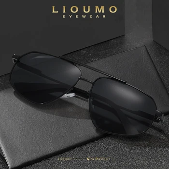 LIOUMO 2023, Нов дизайн, Полигональные слънчеви очила За мъже, Поляризирани очила За жени, мъжки Vintage слънчеви очила за шофиране с Високо качество UV400