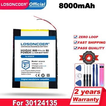 LOSONCOER висок клас марка, 100% Нов полимерна литиево-йонна батерия с капацитет от 8000 ма продължителен режим на готовност с вход за CH, живот на батерията на таблет PC