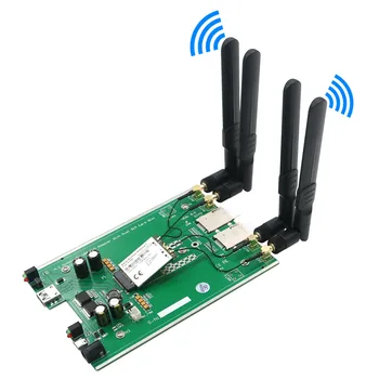 M. 2 (NGFF) Модул 3G/ 4G/ 5G към адаптер USB 3.0 със слот за две SIM карти и аксесоари на захранването