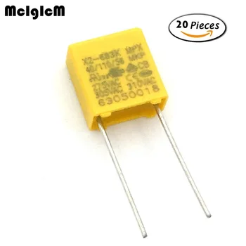 MCIGICM 20pcs кондензатор X2 кондензатор 275VAC X2 Кондензатор от полипропиленова тъкан 0,068 icf 68nF Стъпка 7,5 мм