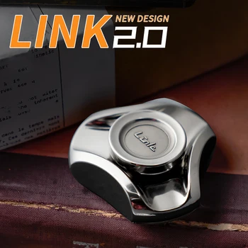 NAYIQI Линк 2.0 Fidget Spinner Без звук, Трехслойные въртящи се на пръсти, декомпрессионный жироскоп EDC, метални играчки