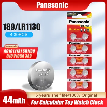 Panasonic 189 AG10 LR1130 SR1130 389 V10GA LR54 SR54 1,5 В Алкална Бутон на Батерия За Часовник, Калкулатор, Играчка Термометър