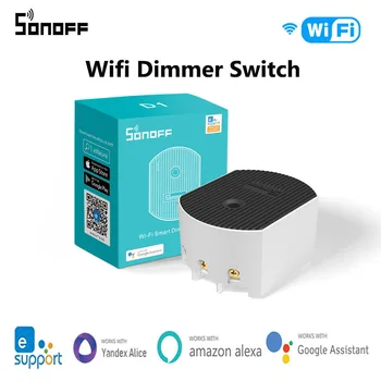 Sonoff D1 Умен Димер с радиочестотни на горивото от 433 Mhz и превключвател за Wi-Fi, Регулиране на яркостта на светлината Приложение eWeLink Работи с Google Home Алекса