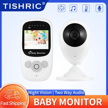 TISHRIC SP880 2,4-инчов Безжичен Цвят бебефони и радионяни Камера за Наблюдение на температурата на Оборудване за нощно виждане за наблюдение на детето