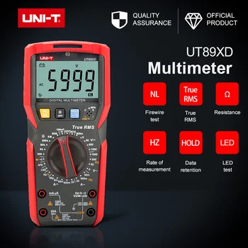 UNIT UT89X/UT89XD Цифров мултицет True RMS AC DC тестер волтметър амперметър капацитет честота на резистентност led измерение