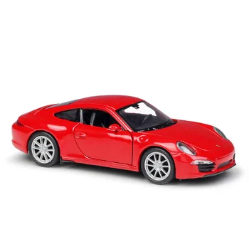 WELLY 1:36 Спортен автомобил Porsche 911 Carrera S флип-надолу Модел Автомобил Играчка Кола От Метална Сплав, Хвърли под натиска на Автомобил За Детски подаръци B130
