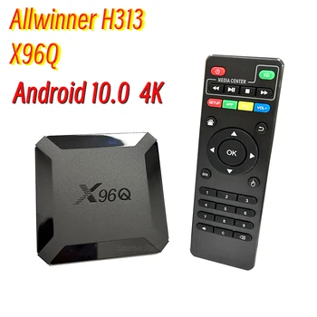 X96Q Android 10,0 Smart TV Box Allwinner H313 4K телеприставка H. 265 HEVC 2,4 G WiFi 1G/8G 2GB/16G