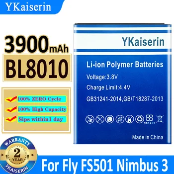 YKaiserin 3900 mah BL8010 Li-ion, за да Лети FS501 Nimbus 3, батерия за мобилен телефон Bateria