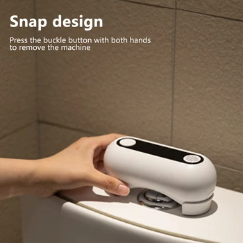 Автоматична бутон за почистване на тоалетната Зареждане чрез USB Комплект за почистване на тоалетната Премахване на миризма Промиване на тоалетната Лесна инсталация за домашно и за обществено ползване