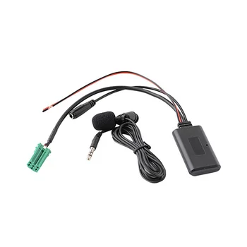 Автомобилен Bluetooth 6Pin Mini ISO AUX IN 3,5 мм аудио жак Сменяем Микрофон за Модели на Renault Updatelist Tunerlist CD