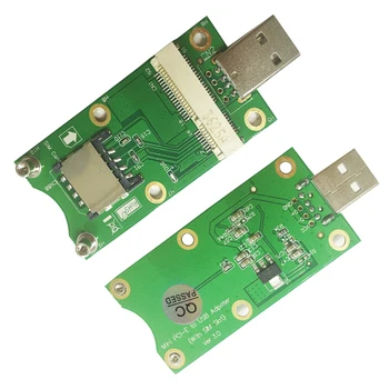 Адаптер Mini PCI-E-с USB слот за SIM-карти за модул WWAN/LTE преобразува безжична мини-картата 3G/ 4G в USB порт