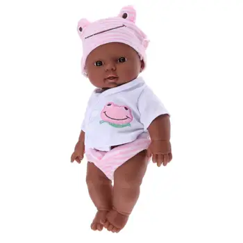 африканска шапка 12 инча в дрехите си, цвета на кожата на новороденото, меко тяло, гъвкави стави - розов