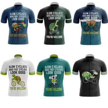 Бавно колоездач, Велосипедна фланелка, Мъжки Майк за планински велосипеди, Бързосъхнеща Състезателна Велосипедна облекло МТБ, Спортни дишащи велосипедни ризи
